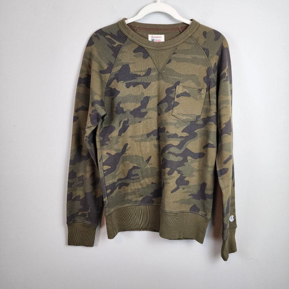 Champion and Todd Snyder collab sweatshirt sz S men long sleeve camo